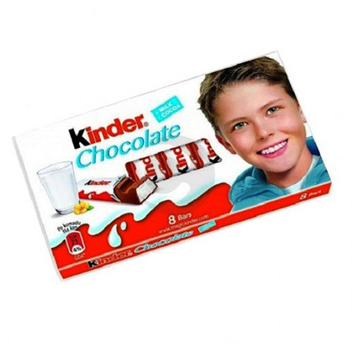 Kinder Chocolate Milk, шоколадні батончики, 8 порцій по 12.5 г