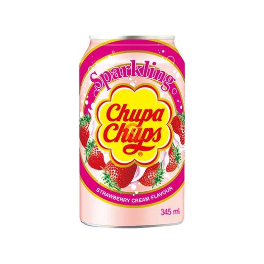 Chupa Chups Газований Напій зі смаком Полуниці з вершками 345ml