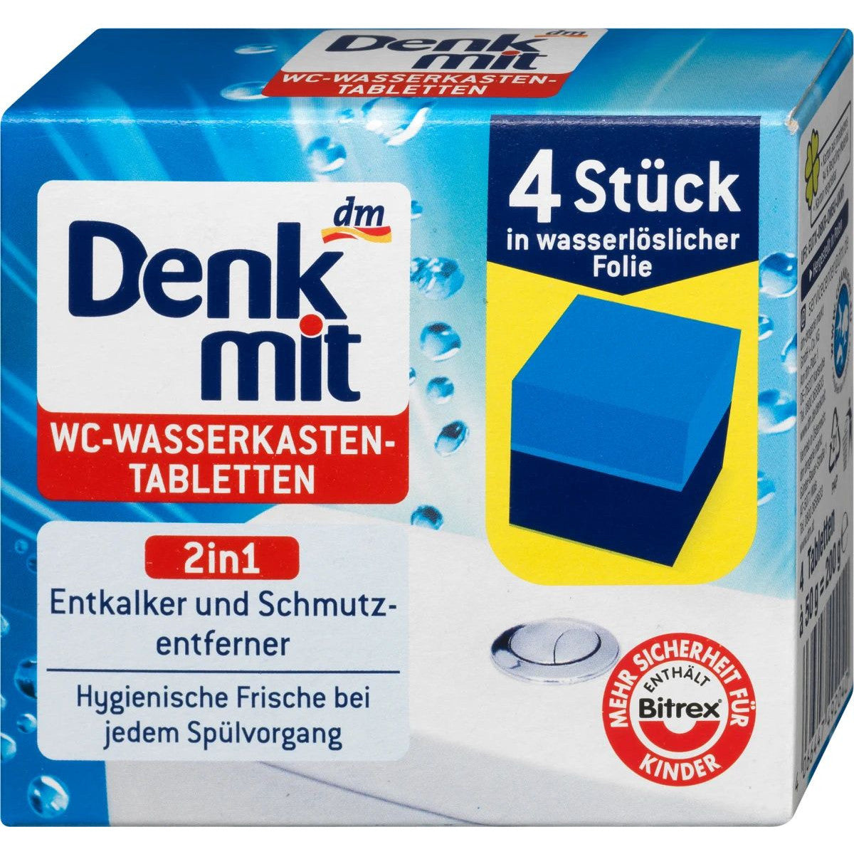 Denkmit 2in1 WC Таблетки для бачка унітазу 2 в 1, 4 шт