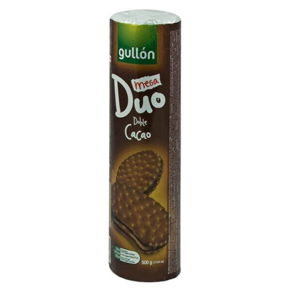 Gullon Duo Mega Doble Cacao Печиво Сендвіч з Шоколадною Прослойкою, 500 г