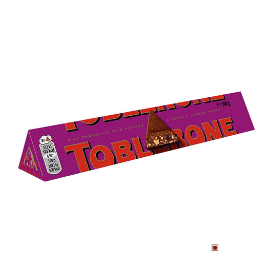 Шоколад Toblerone Молочний з Родзинками, Медом та Мигдалевим Нуга 100 г