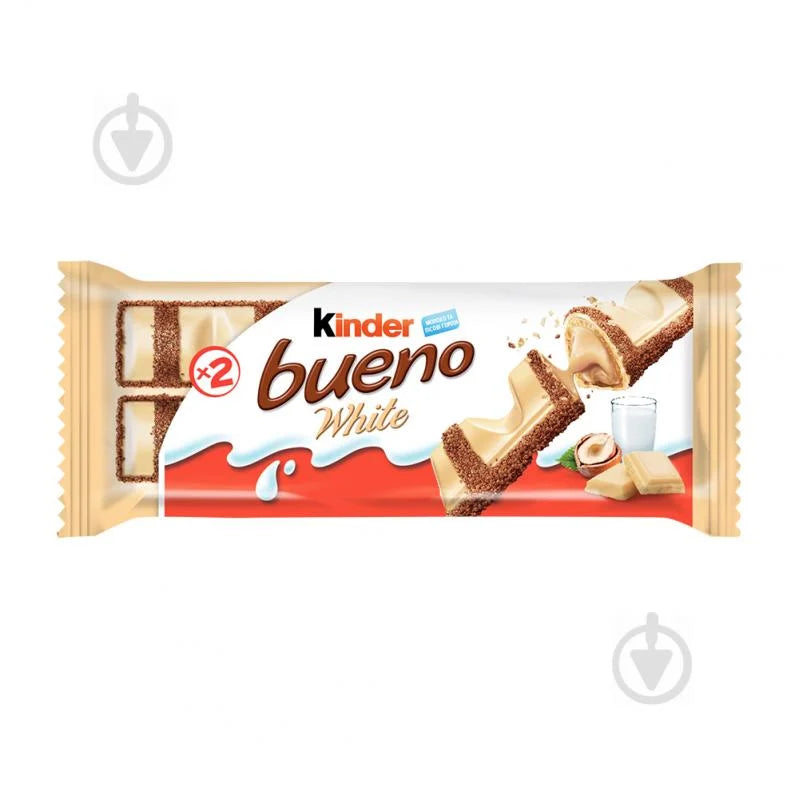 Kinder Bueno White, шоколадний батончик, 39 г