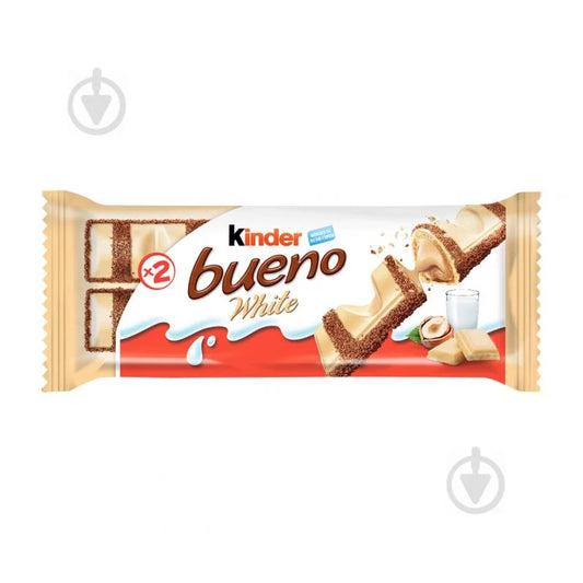 Kinder Bueno White, шоколадний батончик, 39 г