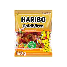 Haribo Saft Goldbären Желейні Цукерки з Фруктовим Соком 160г