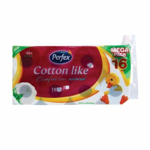 Perfex Туалетний папір Cotton Comfort Line тришаровий 16 шт