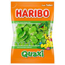 Haribo Quaxi Фруктові Желейні Цукерки "Жабеня" зі Смаком Персика та Маракуйї 175г