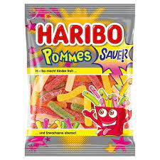 Haribo Pommes Sauer Желейні Цукерки "Кислі Картопля Фрі" 175г