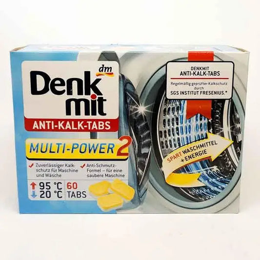 Denkmit Anti-Kalk-Tabs Multi-Power 2 - Таблетки проти накипу для пральних машин, 60 шт