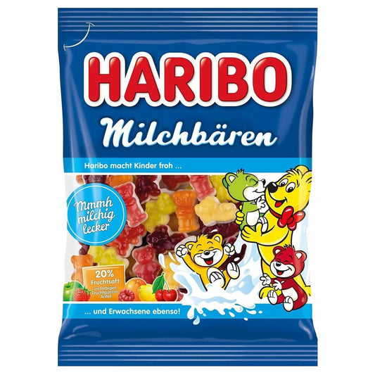 Haribo Milchbären Желейні Цукерки "Молочні Ведмедики" з Фруктовим Соком 160г