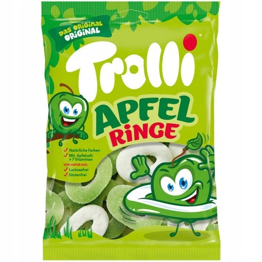 Trolli Apfelringe Желейні Цукерки "Яблучні Кільця" 150г