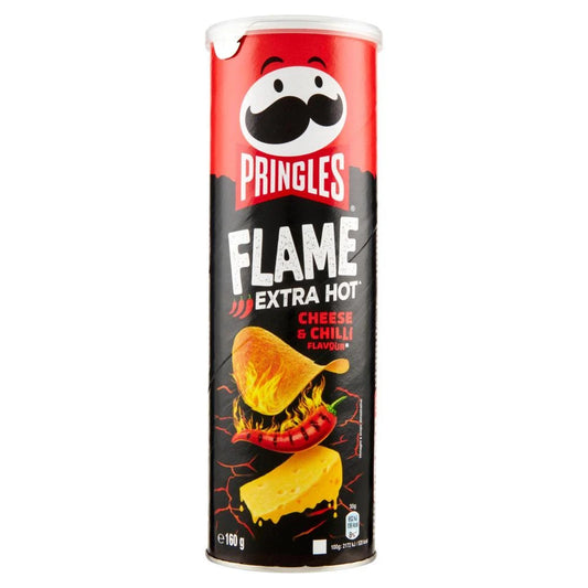 Pringles Flame Extra Hot Cheese & Chilli 160g - Вогняний Сир з Чилі