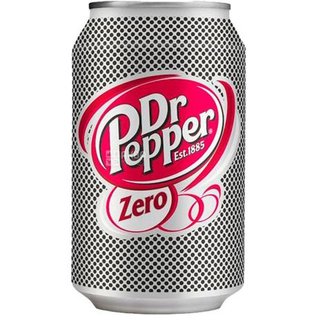 Dr Pepper Zero 330ml - Безцукровий Класик