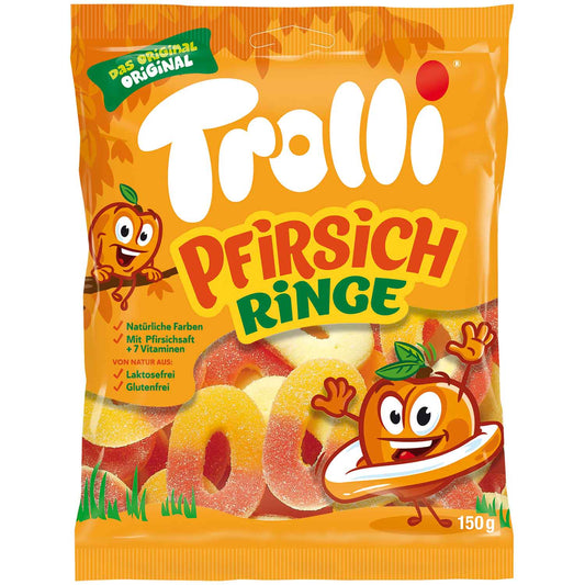 Trolli Персикові Кільця Желейні Цукерки 150г