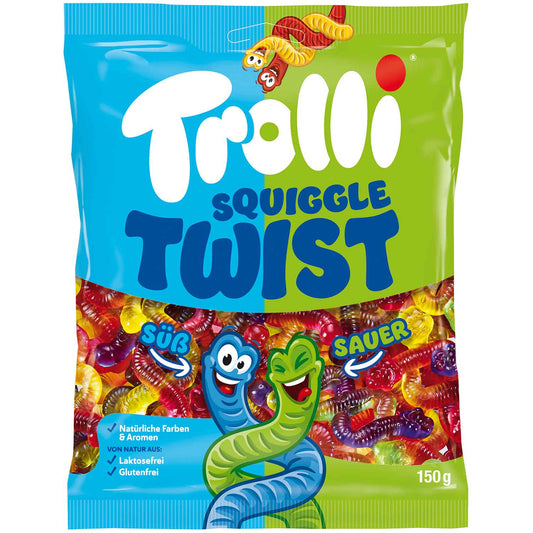 Trolli Squiggle Twist Желейні Цукерки "Круті Завитки" 150г