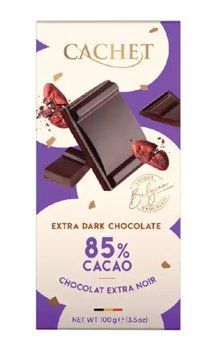 Шоколад черный Cachet Extra Dark 85% Cacao бельгийский премиум 100 г 14649 фото