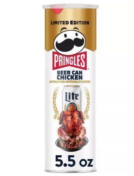 Чипси Pringles Beer Can Chicken (Limited Edition) &ndash; аромат курки на грилі з пивною ноткою 158 г 01797 фото